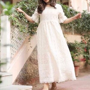 VTG Wedding‎ & Special Event Dress XXL Eyelet Embroidered by Jai Govindam